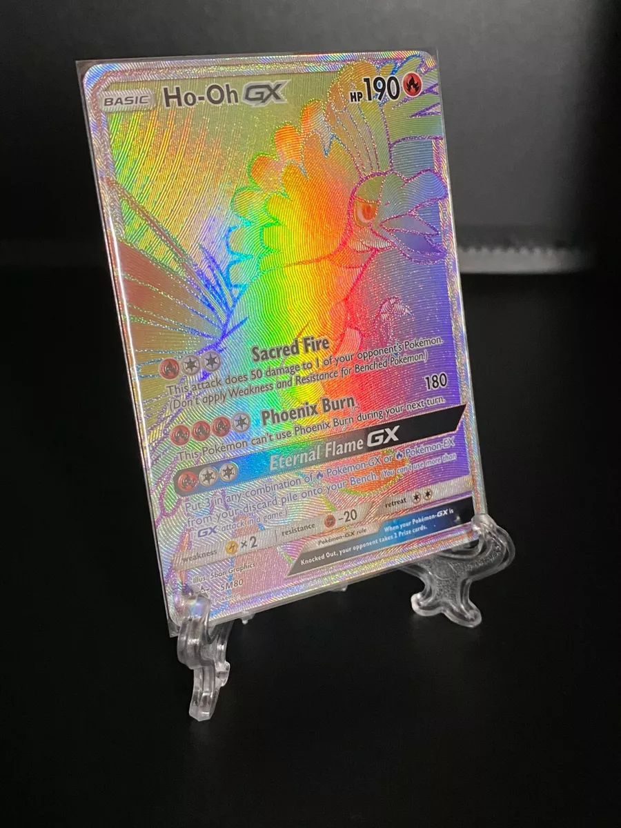 Ho-Oh GX PSA 9 SM80 Promo Rainbow Rare Full Art Mint Po