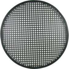 Speaker Grill, Flat Black, metal with rubber trim, Diameter: 15 inch