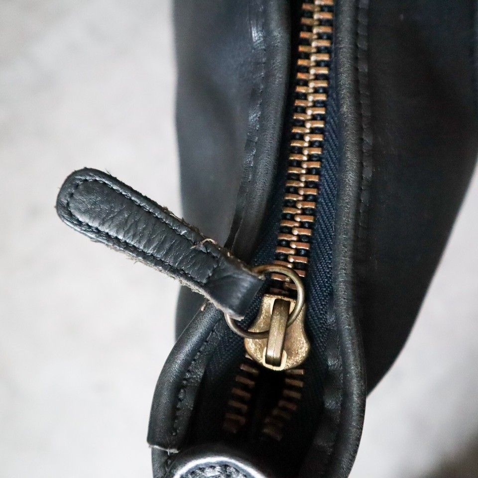 VINTAGE COACH Shoulder bag DUFFLE FEED SAC BAG 9085 black LEATHER TOTE