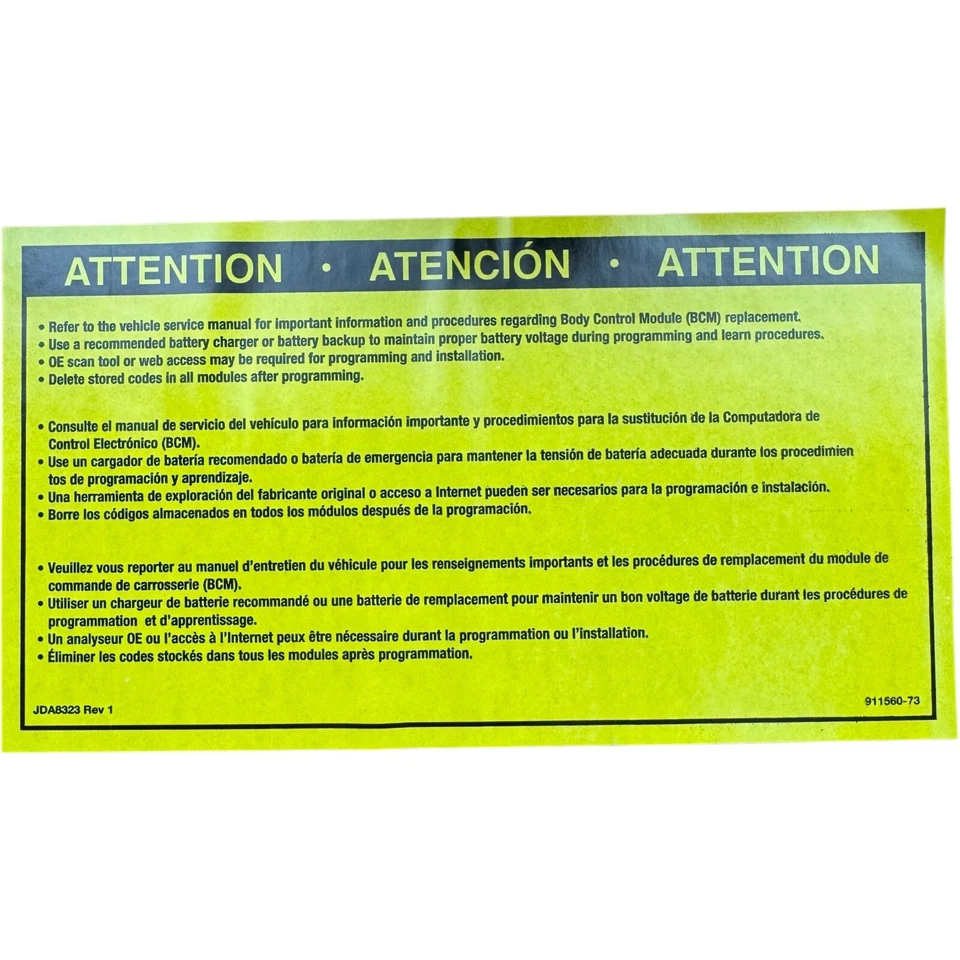 Módulo de control de carrocería-computadora OEM 73-1429 Reman OLDSMOBILE ALERO Foto 2 de 4