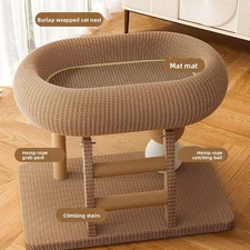 Multi Functional Cat Tree Tower With Bed For Indoor Cats Premium