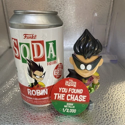 FUNKO SODA CHASE TEEN TITANS ROBIN METALLIC 1/2000
