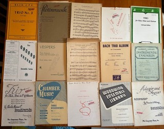 LOT: 15 items flute chamber music: various composers FC04 see description