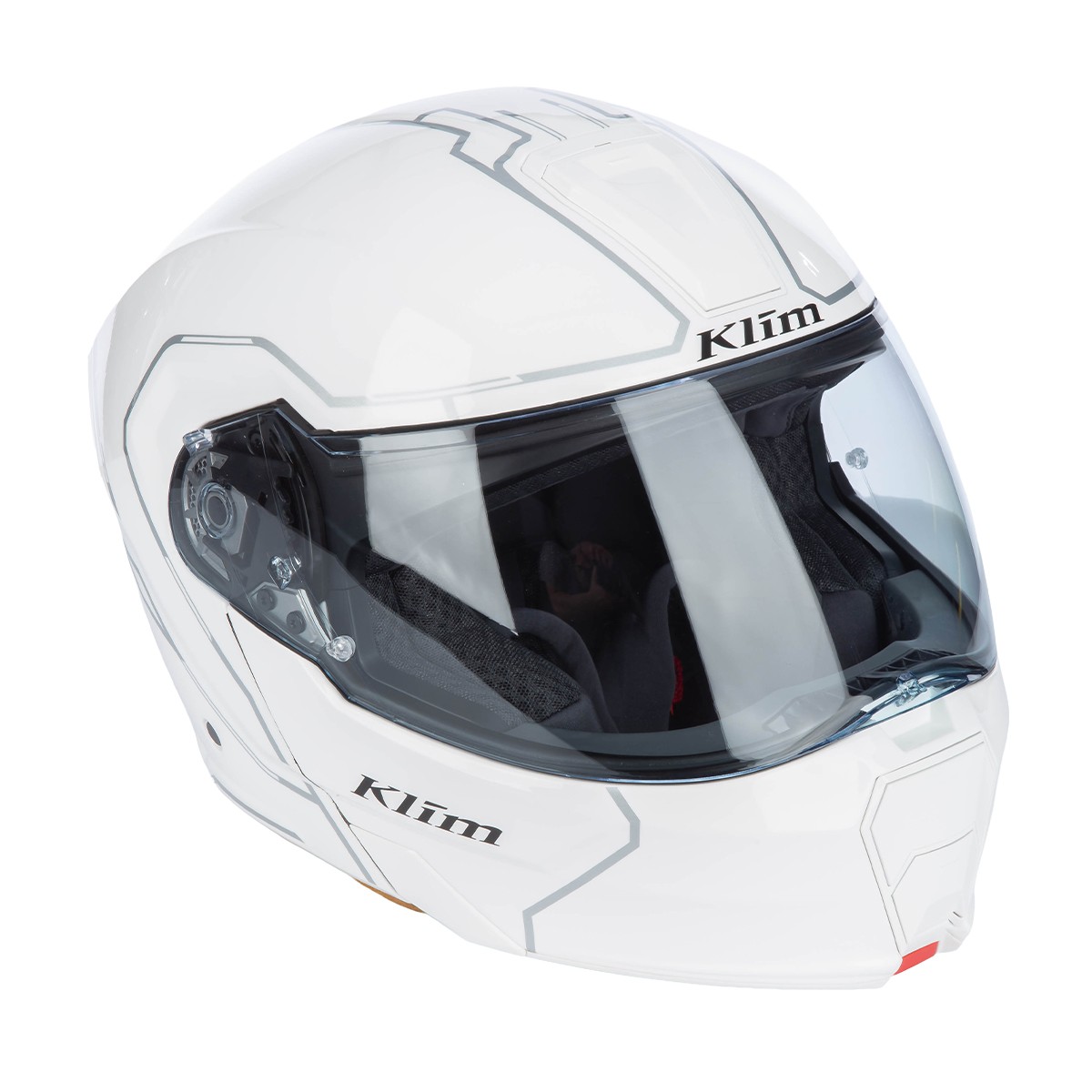 Klim Factory Klim GT1 Expedition Helmet (ECE/DOT) - Gloss White Moto Helmet [Factory ...