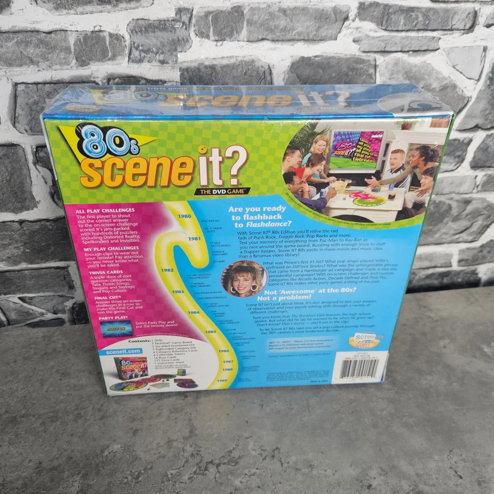 Scene It?  80s Deluxe DVD Trivia Game New & Sealed 2009 Pop‑Culture Board Game - Image 2 of 4