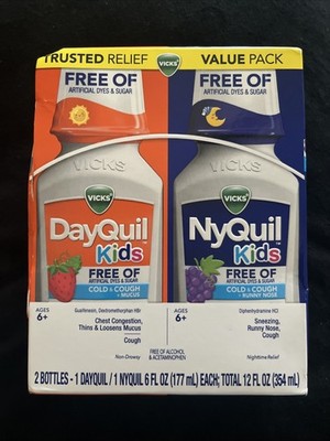 Vicks DayQuil /Nyquil Kids Cold & Cough And Mucus Value Pack