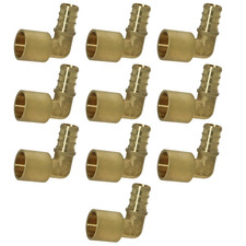 10 Pack XFITTING 1/2" Pex B x 1/2" Female Sweat Elbow, Lead Free Brass