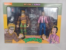 NECA TMNT Rat King vs Vernon 2-Pack Action Figures Cartoon Series New Sealed VGC