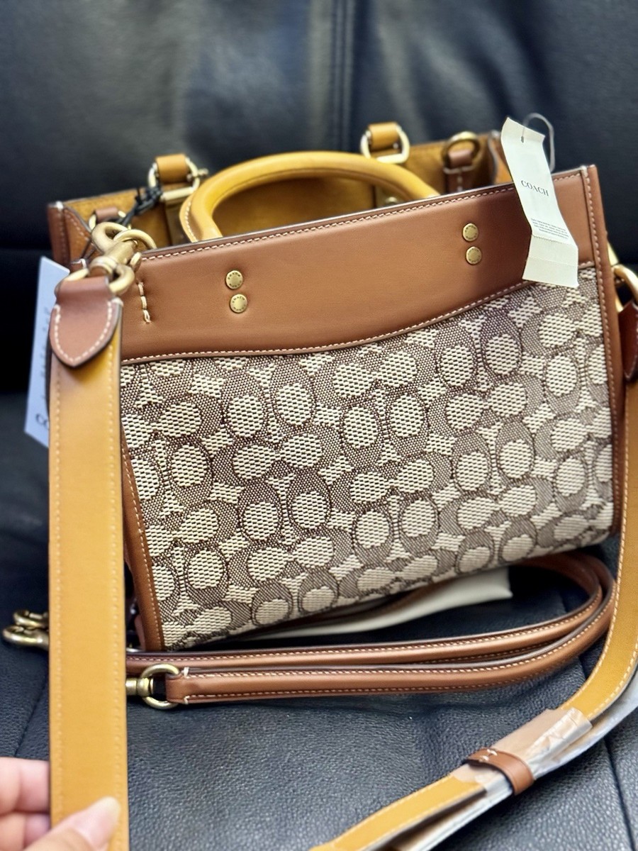 COACH SIGNATURE JACQUARD ROGUE 25 NWT C6444 Retail:$675 Dust Bag