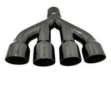 Exhaust Tip Center 3.00 Inlet 3.50 Quad 15.00 Long Wqd35015-300-bc-ss Rolled Sl