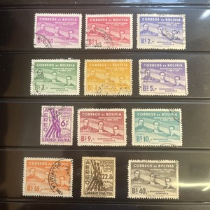 1953 Bolivia Sc. 378-83 C169-75 Used Complete Set $4.30