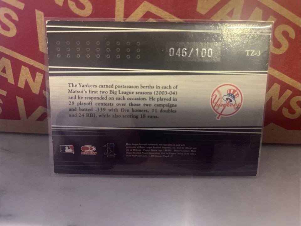 2005 Donruss Zenith Hideki Matsui TZ3 NewYork Yankees 2 Cards Both Number To 100 - Image 4 of 4