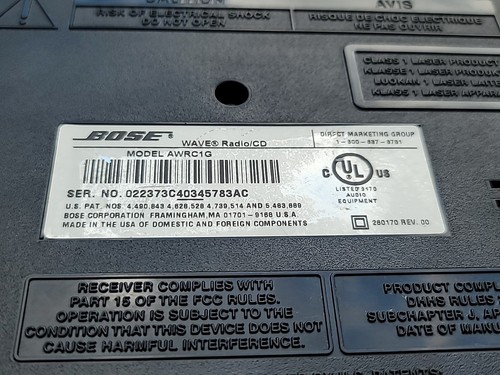 BOSE WAVE AM/FM RADIO CD PLAYER ALARM CLOCK AWRC-1G BLACK /REMOTE/BLUETOOTH! - Picture 21 of 22
