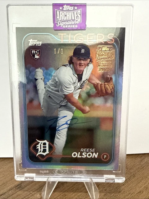 2025 Topps Archives Signature Series Reese Olson 1/1 RC On Card Auto