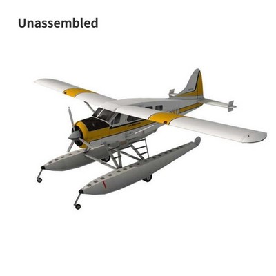 1:32 DHC-2 Beaver Float Seaplane Model 3D Paper Unassembled Kit Souvenir Toy b