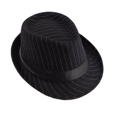 Felt Trilby Fedora Hat Short Brim Panama Jazz Hat 20s Bowler Gatsby Cap for M...