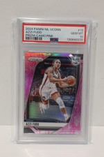 2024-25 Panini UConn NIL Azzi Fudd Pink Camo Prizm #13 Rookie Wings RC PSA 10