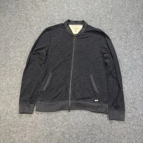 Converse John Varvatos Jacket Mens Large 3 Gray Bomber Full Zip Cotton - product listing photo