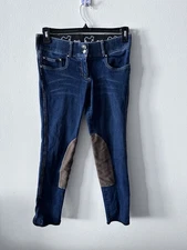 Goode Rider Denim  Knee Patch Breeches Size 28R Jeans Horse Equestrian Riding