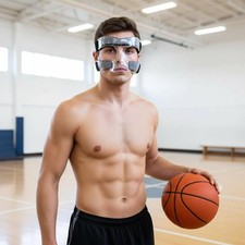 Koszykówka Maska na twarz Lekka konstrukcja Przezroczysta sportowa maska na twarz Bezpieczne dopasowanie