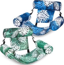 SLOOSH Inflatable Pool Floats Adult,2 Packs Floating Lounge Chairs,Blow up Pool