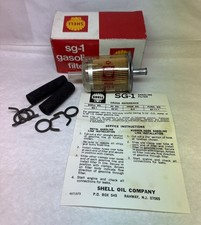 Vintage NOS Shell Oil Co SG-1 Gasoline Fuel  Filter Logo On Gas Filter Station