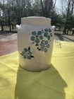 Early McCoy ? Pottery Crock Floral Cream Cold Paint Cookie Jar 10" tall