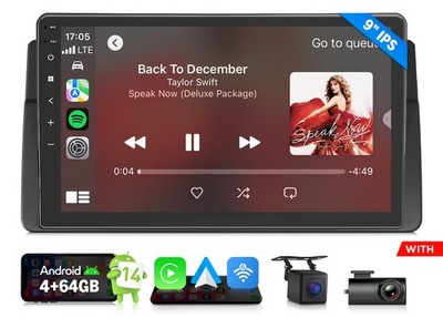 Eonon E46X7A Android 14 9''for BMW E46 330i 328i Car Radio Stereo CarPlay+CAM+DVR