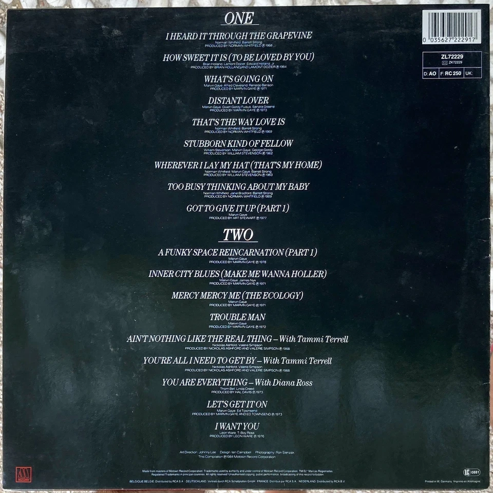 33t Marvin Gaye - Every Great Motown Hit Of - 18 Spectacular Performance LP 1984 - Photo 2/2