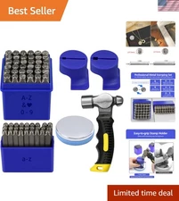 Professional Metal Stamping Crafts Set - 68-Piece Kit with Punches & Bench Block