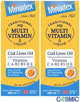 2 X Minadex Multivitamin Liquid 300ml