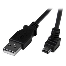 StarTech.com Down Angle Mini USB Cable - 2m - Black - A to 2 m,