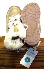 Toddler Girls' Reed Zipper Slip-On Combat Winter Boots - Cat Jack Gold 8