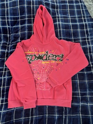 Sp5der P*NK V2 Hoodie Sweatshirt Pink, Medium