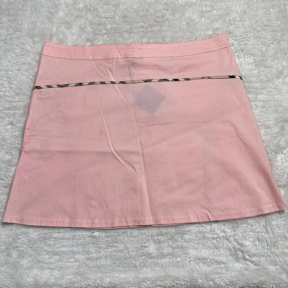 NWT Burberry Women's Light Pink A-Line Mini Skirt Ribbon Detail Size Medium - Image 3 of 4