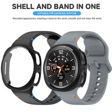 Silicone Strap PC Case for Samsung Galaxy Watch8 40mm/8 44mm Full Protector Band