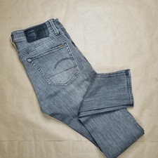 G-STAR RAW Straight 3301 Skinny Jeans Hose Herren W30 L34 Grau Stretch Helle-W