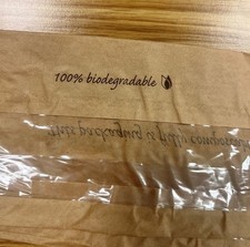 100% recyclable compostable sandwich bags brown with clear window - pack of 50
