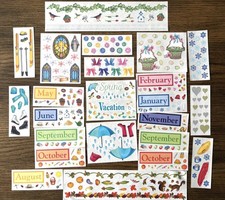 Creative Memories Scrapbooking Months  Seasons Sticker Lot 24 Sheets