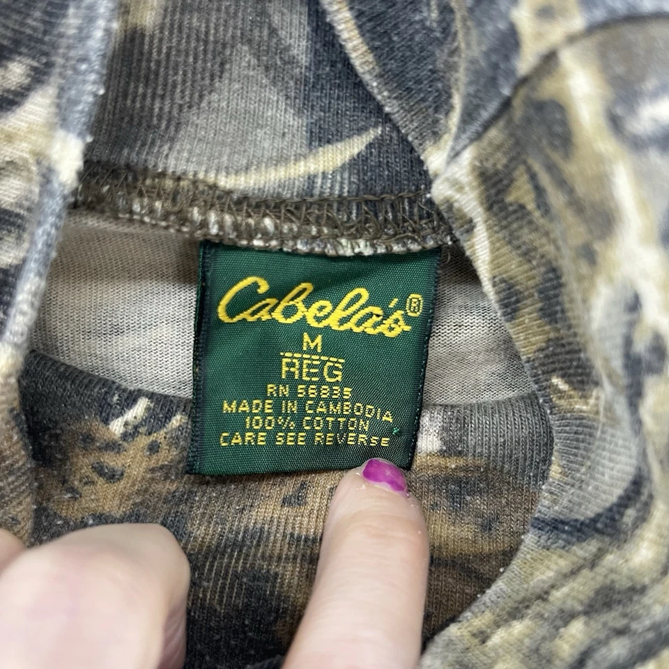 Vintage Cabelas Realtree Camo Longsleeve Turtleneck Hunting Shirt Size Medium - Image 3 of 4
