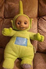 Teletubbies Hasbro Playskool Dipsy Talking Plush Green 17" Talks Works Vintage