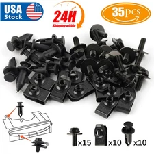 35pc Car Engine Splash Shield Bumper Hardware Kit Bolt Body Screw nut Clip Rivet