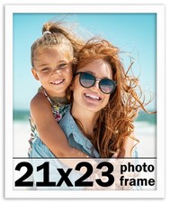 21x23 Frame White Wood Picture Photo Frame with UV Acrylic and Acid Free Backing
