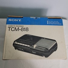 Sony TCM-818 Vintage Cassette Recorder Player Portable Tape Corder Tested