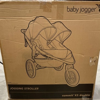 Baby Jogger Summit x3 Double Jogging Stroller Midnight Black