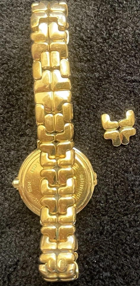 Reloj Maurice Lacroix Oro Galvanizado Damas 3 Joyas Cuarzo Suizo ¡Funcionando! Foto 3 de 4