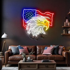 American Eagle Flag Neon Sign Independence Day Led Light American Flag Sign American Eagle Flag Neon Sign Independence Day Led Light American Flag Sign