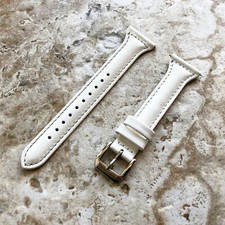 White Slim Elegant Soft Leather Strap Band for Samsung Gear 2, Neo, and Live