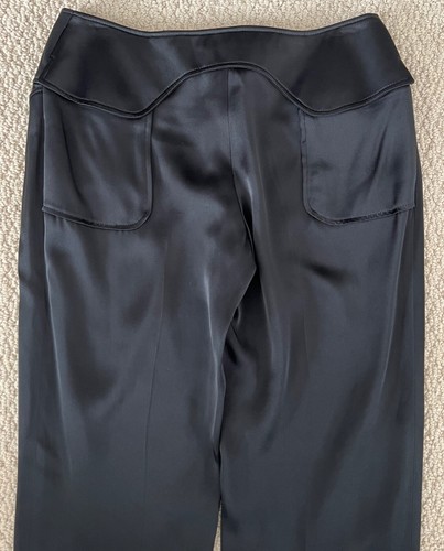 NWT Tom Ford Black Satin Tapered Runway Tailored Pants Trousers Sz 38 US 4 $1790 - Picture 12 of 16