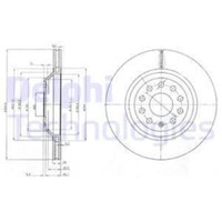 Delphi 2X Bremsscheibe Hinten Ø310 Mm FüR VW Passat Variant 3G5 2.0 TDI 365 1.4